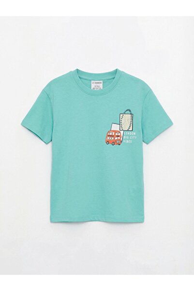 LC Waikiki تي شيرت LCW Kids London مطبوع للأولاد من القطن الممشط