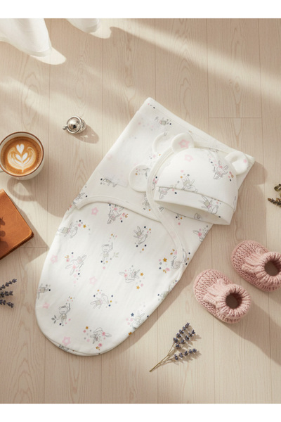 Generic ✨ Magic Angel Newborn Swaddle & Hat Set – Ultra-Soft Baby Sleeping Ba...