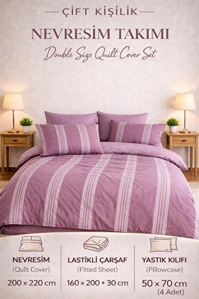 CHARLOTTE 100% Cotton Pieces Bed Sheet Pieces with Tires Double Duvet Cover Set