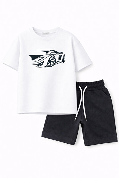 MARKOLL Σετ Σορτς για Αγόρια με Στάμπα Σπορ Αυτοκίνητο – Καλοκαιρινό Βαμβακερ...