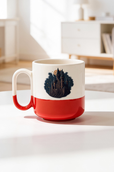 BB TRADE كوب شاتو ديزاين سيراميك مطبوع برو سعة 330 مل