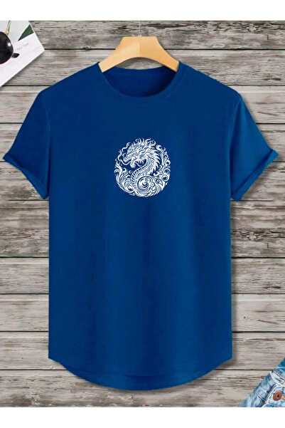 SUNFREE Ovalna suknja sa printom zmaja Pamuk komada letnja unisex majica