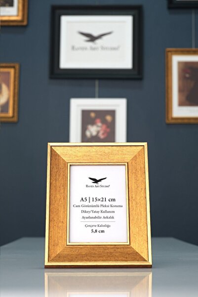 Raven Art Studio Crown A5-15X21Cm Antique Gold Picture Photo Document Poster ...