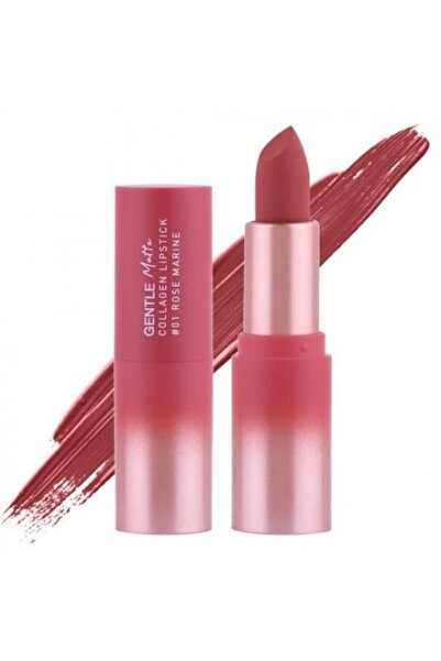 Bright Gentle Matte Lipstick with Collagen Rose Marine by Baby