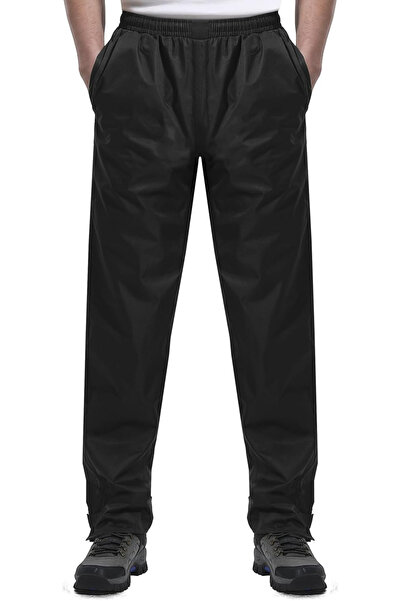 OEM Waterproof Rain Pants for Men Lightweight Windproof - Black XS/32L