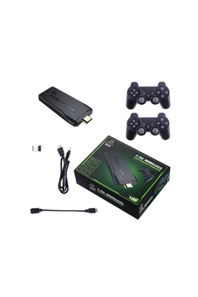 OEM Consolă de jocuri retro, stick HDMI cu 2 controllere wireless, jocuri pre...