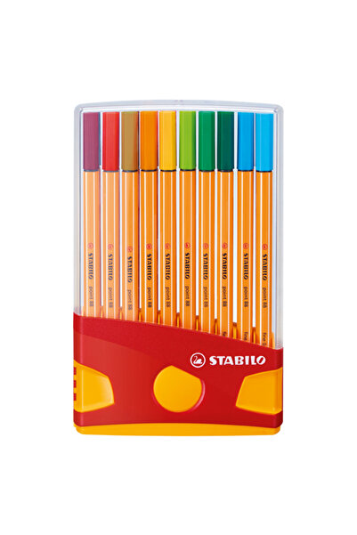 Stabilo قلم رفيع بطرف من اللباد 88 نقطة 0.4 ملم ألوان متنوعة 20 قطعة Colorpar...