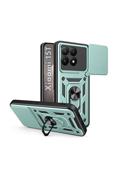 HANPORIUM حافظة متوافقة مع هاتف Mi 15T - غطاء خارجي مدرع للحماية من الصدمات م...