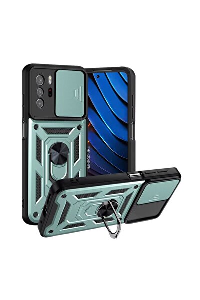 HANPORIUM حافظة تانك متوافقة مع Poco X3 GT - غطاء خارجي مدرع للحماية من الصدم...