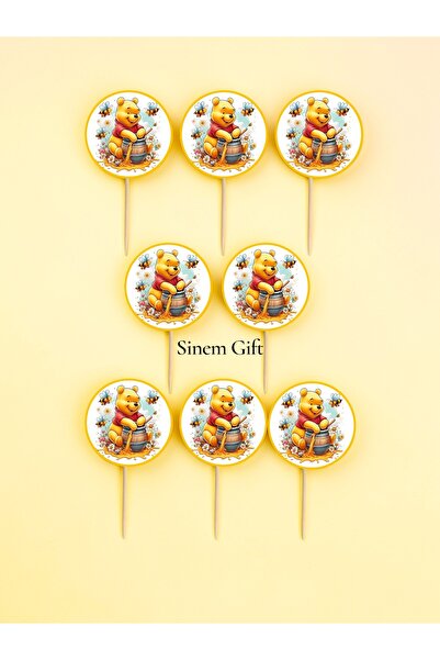 Sinem Gift Winnie The Pooh Konseptli Doğum Günü -Winnie The Pooh 8 Adet Cupca...