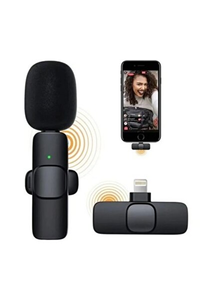 WEST GROUP K9 Kablosuz Yaka Mikrofonu Type c- İphone Girişli Mini Mikrofon