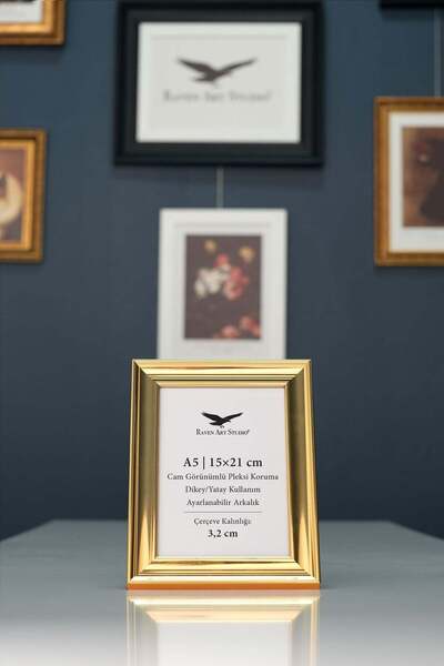 Raven Art Studio Shine A5-15x21cm Gold Picture Photo Document Poster Ramă pen...