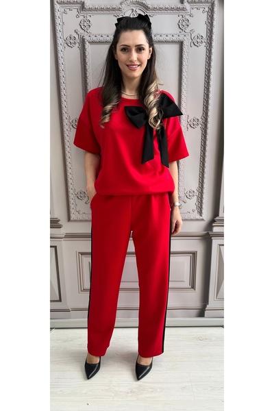 styleFlex Women's tracksuit made of elastic viscose, with applied bow