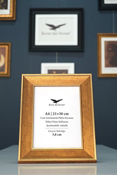 Raven Art Studio Crown A4-21x30cm Αντίκα Χρυσό Πλαίσιο Εγγράφων Φωτογραφιών κ...