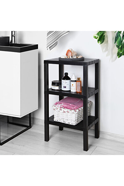 Ata 3 Katlı Düzenleyici Plastik Raf Ünitesi, Kitaplık, Çiçeklik, Banyo, Mutfa...