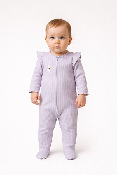 Kidaxi Girls' Jumpsuit with Booties 1-3/3-6/6-9/9-12 Months