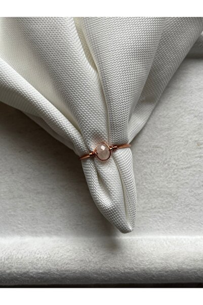 Pel Design Rondela Moonstone Adjustable Wire Ring Handcrafted (Silver, Copper...