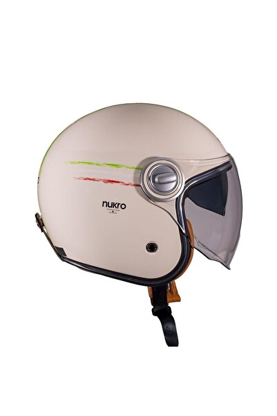 Nukrotech Nukro B-108 Way Cream-Red Açık Kask