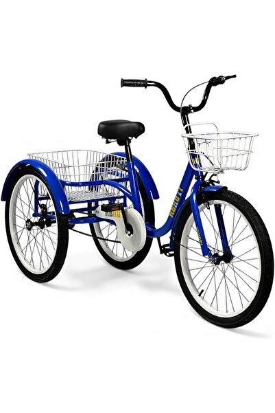 ALBADER 20 Inch Adult Tricycle, 3 Wheel Bike with Front and Rear Baskets, Ste...