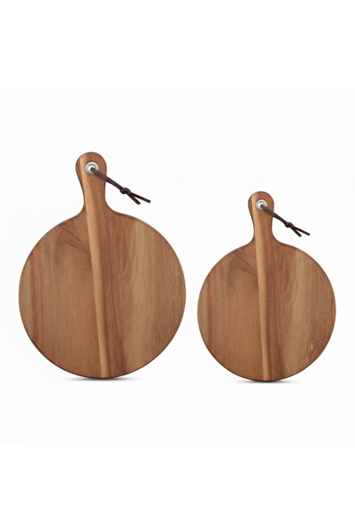 Solomungo مجموعة أكاسيا شيف للتقديم المكونة من قطعتين