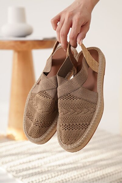 alfaze Vizon Tekstil Kilim Desenli El Yapımı Jüt Sargı Taban Espadril Ayakkab...