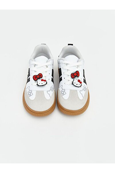 LC Waikiki LCW STEPS Beyaz Hello Kitty Nakışlı Cırt Cırtlı Kız Çocuk Sneaker