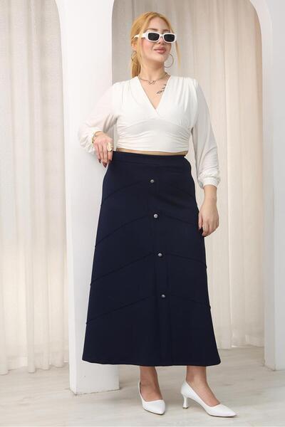 Siyezen Fusta A croială cu nasturi, mărime mare