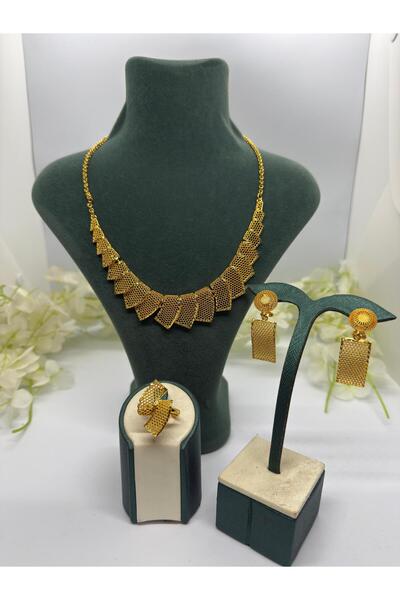 Constanza Exclusive 22 Ayar Altın Kaplama Ultra VIP Takı Seti SLM5077