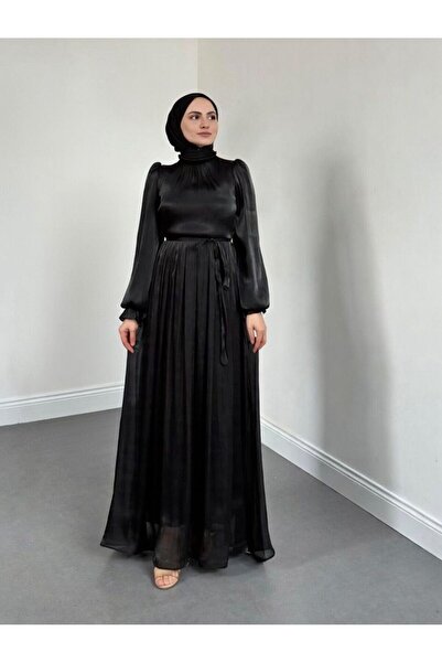 STİLZARAFET Φόρεμα Χιτζάμπ από ύφασμα Janjan με ζώνη