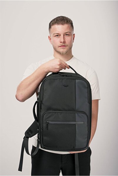 ÇÇS Rucsac, servietă și laptop negru, convertibil și detașabil, versatil și f...