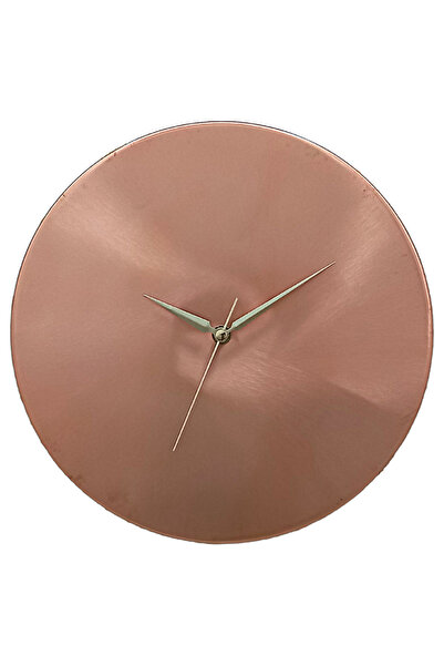 Copper Empire Minimalist Düz Yuvarlak 30 cm- Bakır Handmade Duvar Saati- Mode...