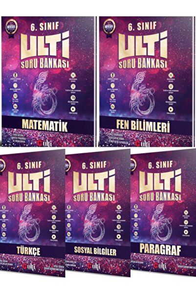 Ulti Yayınları 6. Sınıf Matematik Fen Türkçe Sosyal Paragraf Soru Bankası Set...