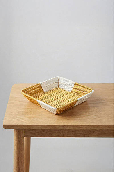 Vadi Handmade Wicker Basket Square Bread Fruit Breakfast Basket Organic