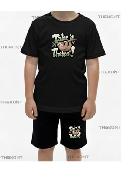 THEKONT SET DE VARĂ PENTRU COPII CU TRICOU ȘI PANTALONI SCURȚI IMPRIMAȚI KUAL...