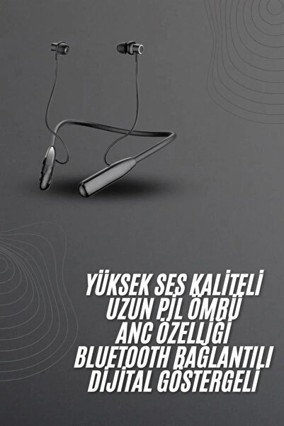 Kanonik Education سماعة بلوتوث 100 ساعة مع شاشة رقمية وخاصية Anc سلكية