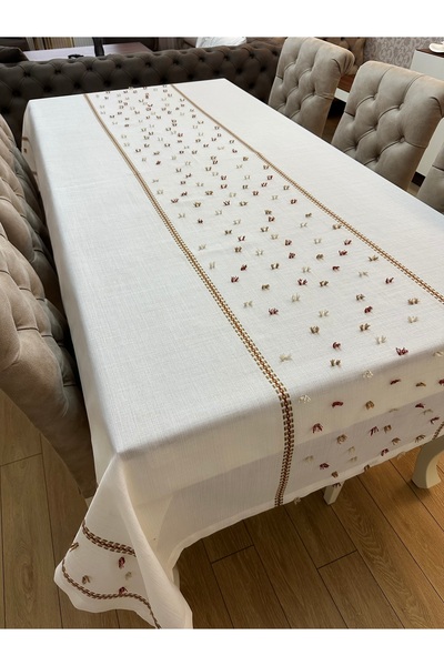 NURHAN HOME COLLECTION Colorful Openwork Embroidered K Linen m Tablecloth the...