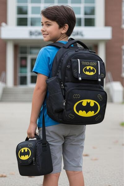 Tezzgelsin Set de termic rucsacuri model Batman pentru băieți, pentru școala ...