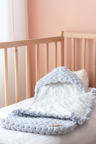 Bugula Portbebe for Babies 0-12m White Unisex Newborn Sleeping Bag Cotton Fab...