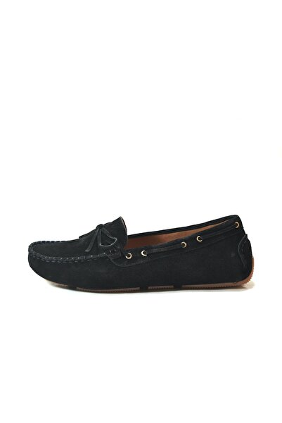 Beety 128.505 Hakiki Deri Siyah Rok Kadın Loafer Babet