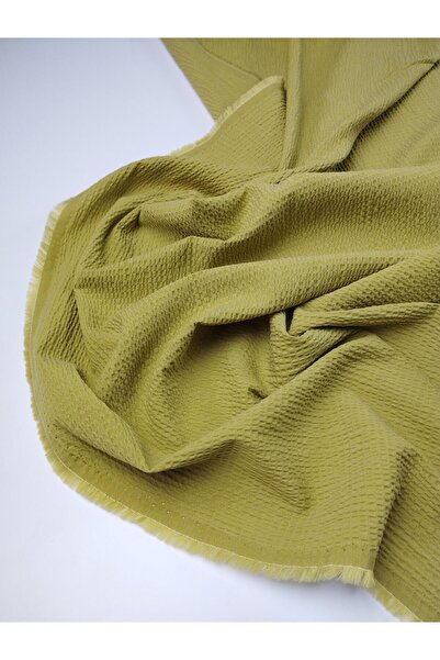 Kumaş Parça Оливково-зелена бавовняна лійозельна тканина 125x200 см