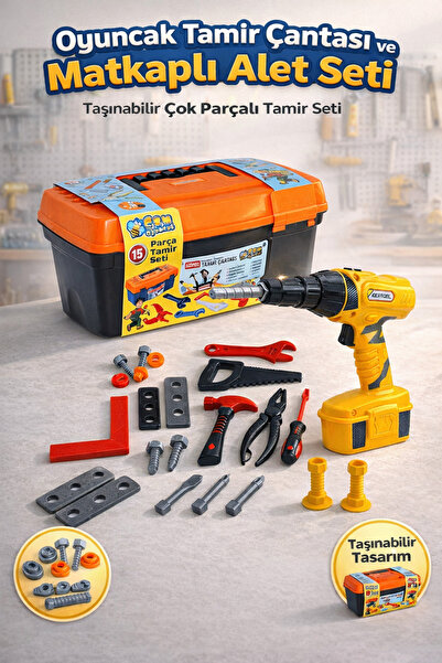 Empressco Eğitici Çantalı Teknik Tamir Seti Ve Pilli Matkap Seti Toplam 22 Pa...