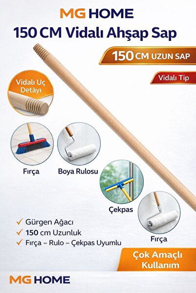 VENON 3 Adet ❤️ 150 Cm Ahşap Sap Tavan Boyası Sap Gürgen Sap Ahşap Sap Temizl...