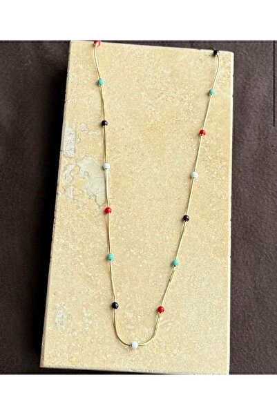 Haziran Accessories Xuping Colorful Beads, Gold Women's Necklace (45cm)