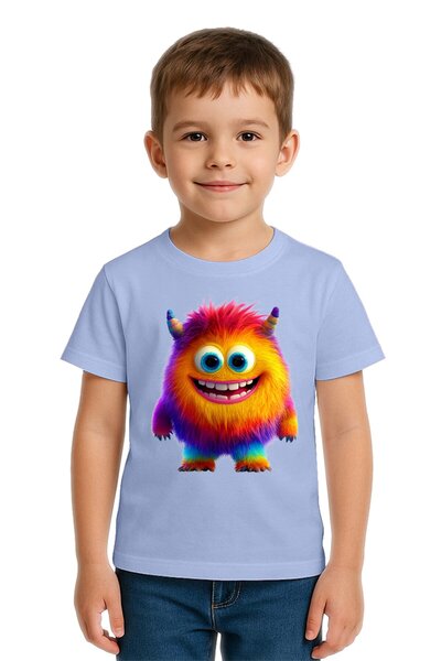 SEDİRLİ Tricou pentru copii Unisex Monster cu imprimeu bumbac bucăți din bumb...