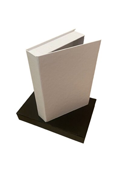 BSEYSTORE مجموعة من صناديق الكتب المزخرفة غير المطبوعة باللونين الأبيض والأسود