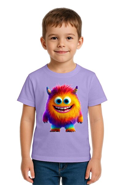 SEDİRLİ Tricou pentru copii Unisex Monster cu imprimeu bumbac bucăți din bumb...