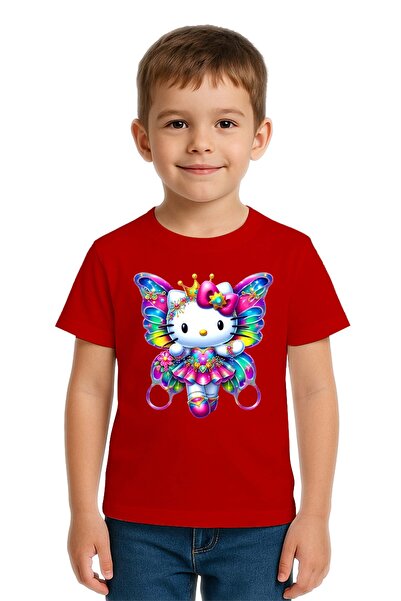 SEDİRLİ Tricou unisex Hello Kity cu imprimeu pentru copii, bumbac moale piese...