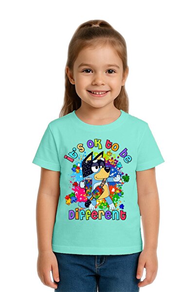 SEDİRLİ تي شيرت للأطفال من الجنسين من Bluey مطبوع مصنوع من قماش قطني ممشط قطن...