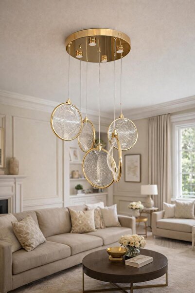 HOMSİ LED HALKA FLEXİ 5LI GOLD KUMANDALI 3 RENK
