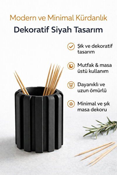 StudioAslanDesign Modern Dekoratif Kürdanlık – Minimal Tasarım Mutfak & Masa ...